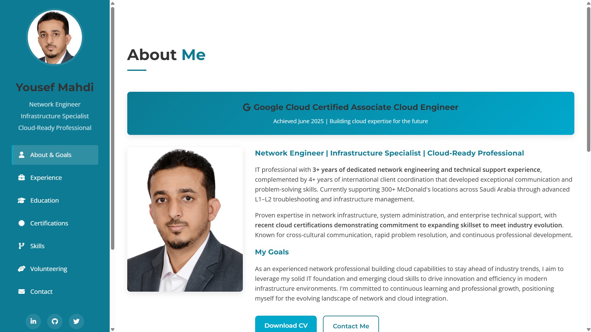 Personal Portfolio Website Screenshot