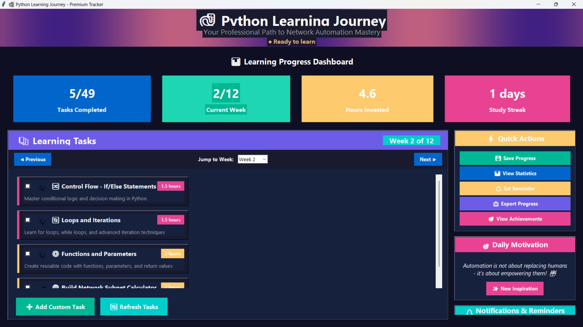 Python Learning Management System Screenshot